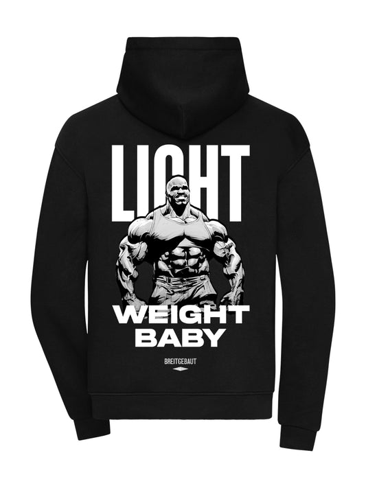 LIGHT WEIGHT BABY HOODIE 360GSM OVERSIZE BLACK (BACKPRINT)