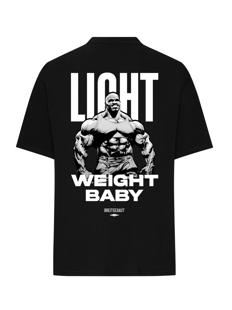 LIGHT WEIGHT BABY T SHIRT OVERSIZE BLACK (BACKPRINT)