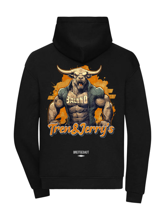 TREN&JERRY´S HOODIE 360GSM OVERSIZE BLACK (BACKPRINT)