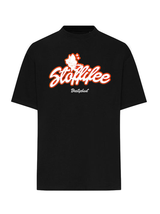 STOFFIFEE  T SHIRT OVERSIZE BLACK (FRONTPRINT)