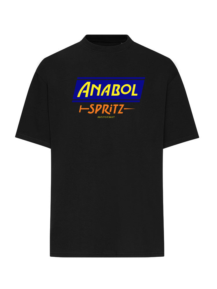 ANABOL SPRITZ T SHIRT OVERSIZE BLACK (FRONTPRINT)